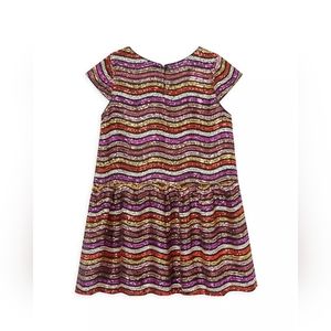 PEEK Saks 5th Ave. Girl's Wavy Sequin Stripe Dress size 10